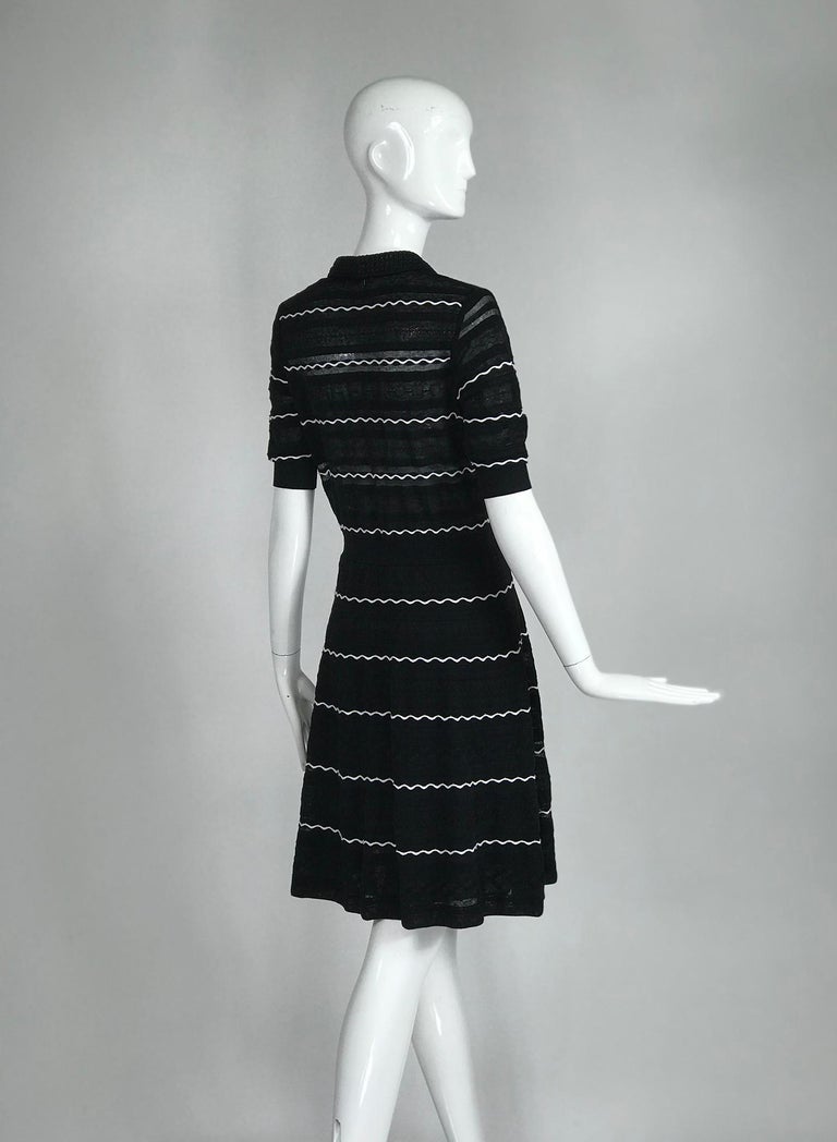 Missoni Black and White Fit and Flare Polo Dress at 1stDibs | missoni  flared dress, missoni black and white dress, white polo dress