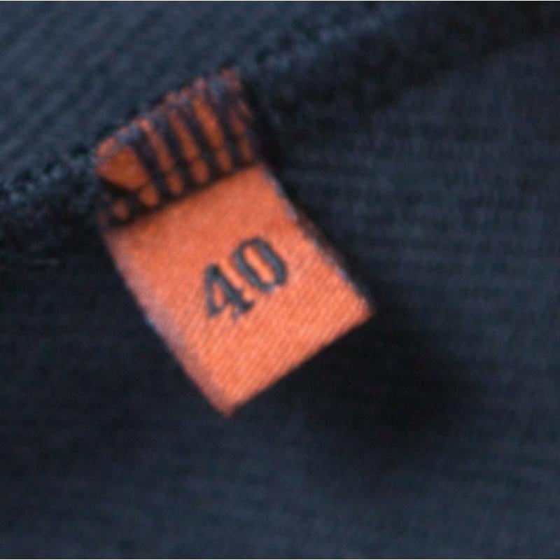 Missoni Schwarz Kontrast Kragen Detail Langarm Wollkleid S Damen im Angebot