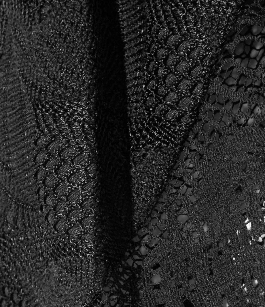 Women's NEW Missoni Black Crochet Knit Maxi Dress Evening Gown 40 For Sale