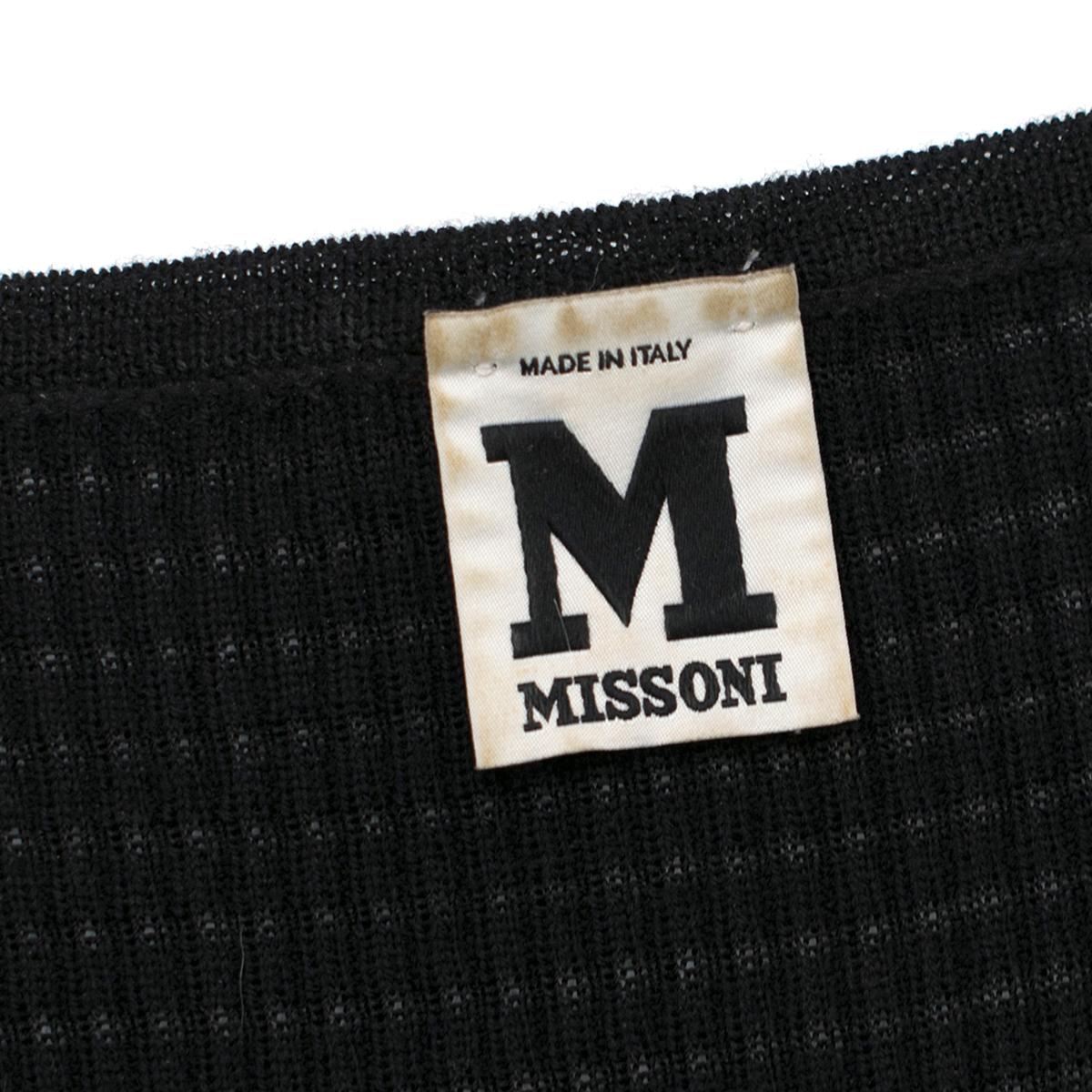 Missoni Black Crotchet Knit-Patterned Stretch Rope Dress - Size US 4 1