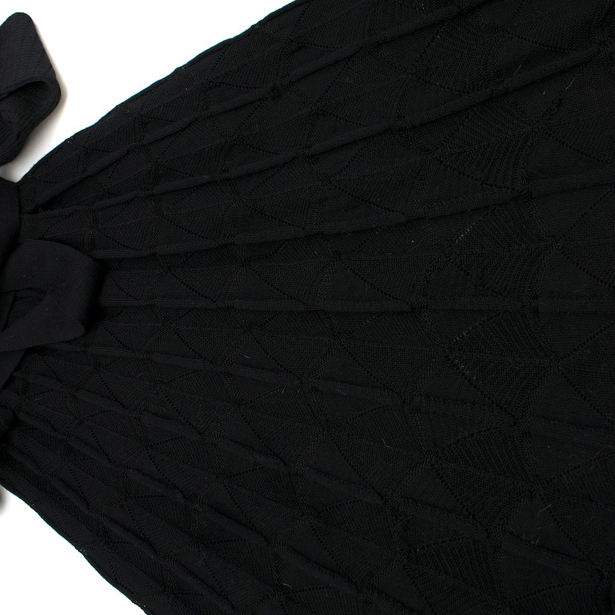 Missoni Black Crotchet Knit-Patterned Stretch Rope Dress - Size US 4 3