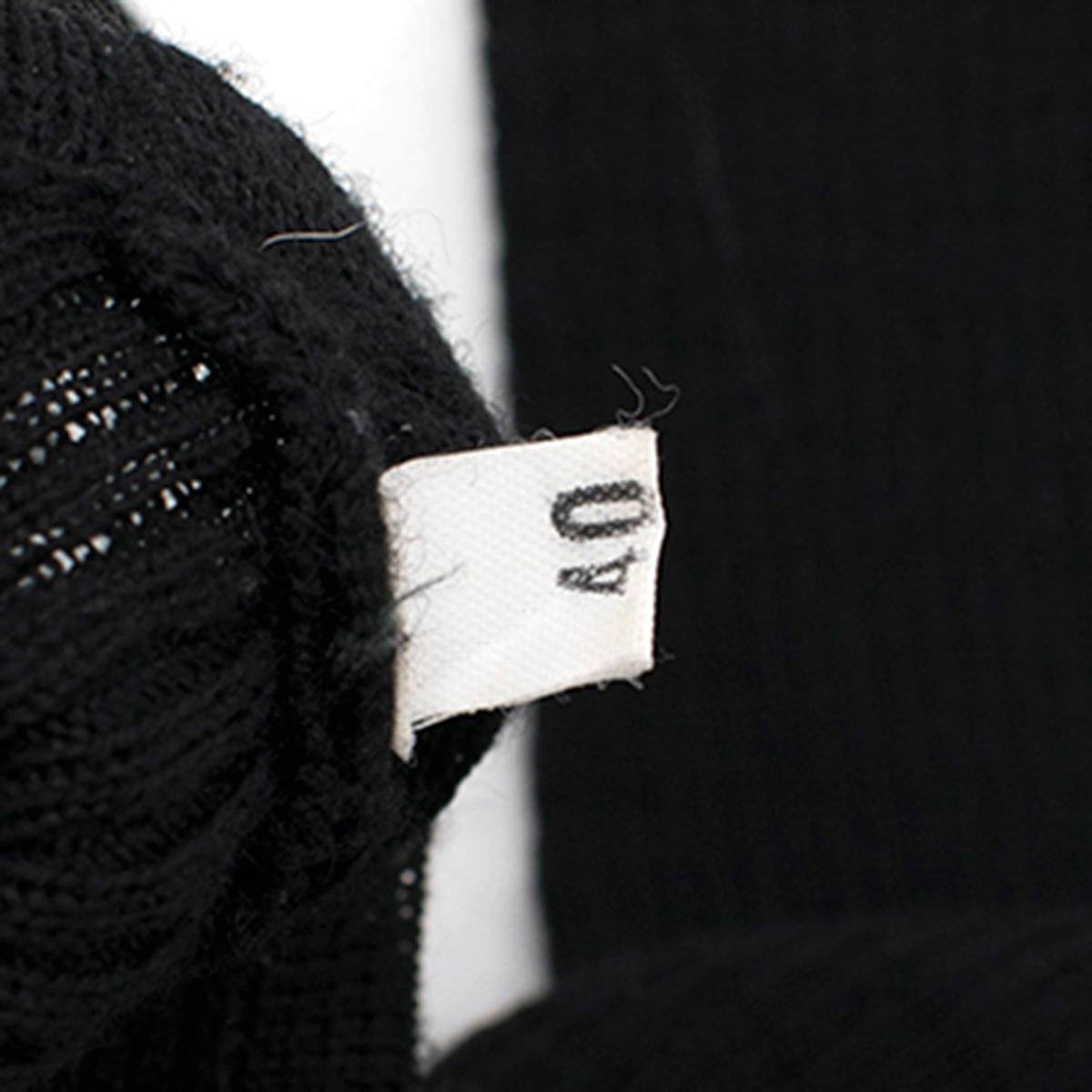 Missoni Black Crotchet Knit-Patterned Stretch Rope Dress - Size US 4 5