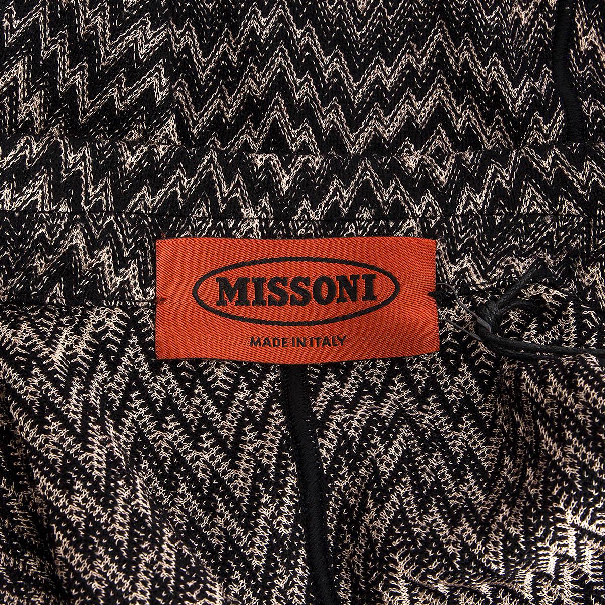 MISSONI black & gold wool ZIGZAG SOFT Blazer Jacket 40 S 2