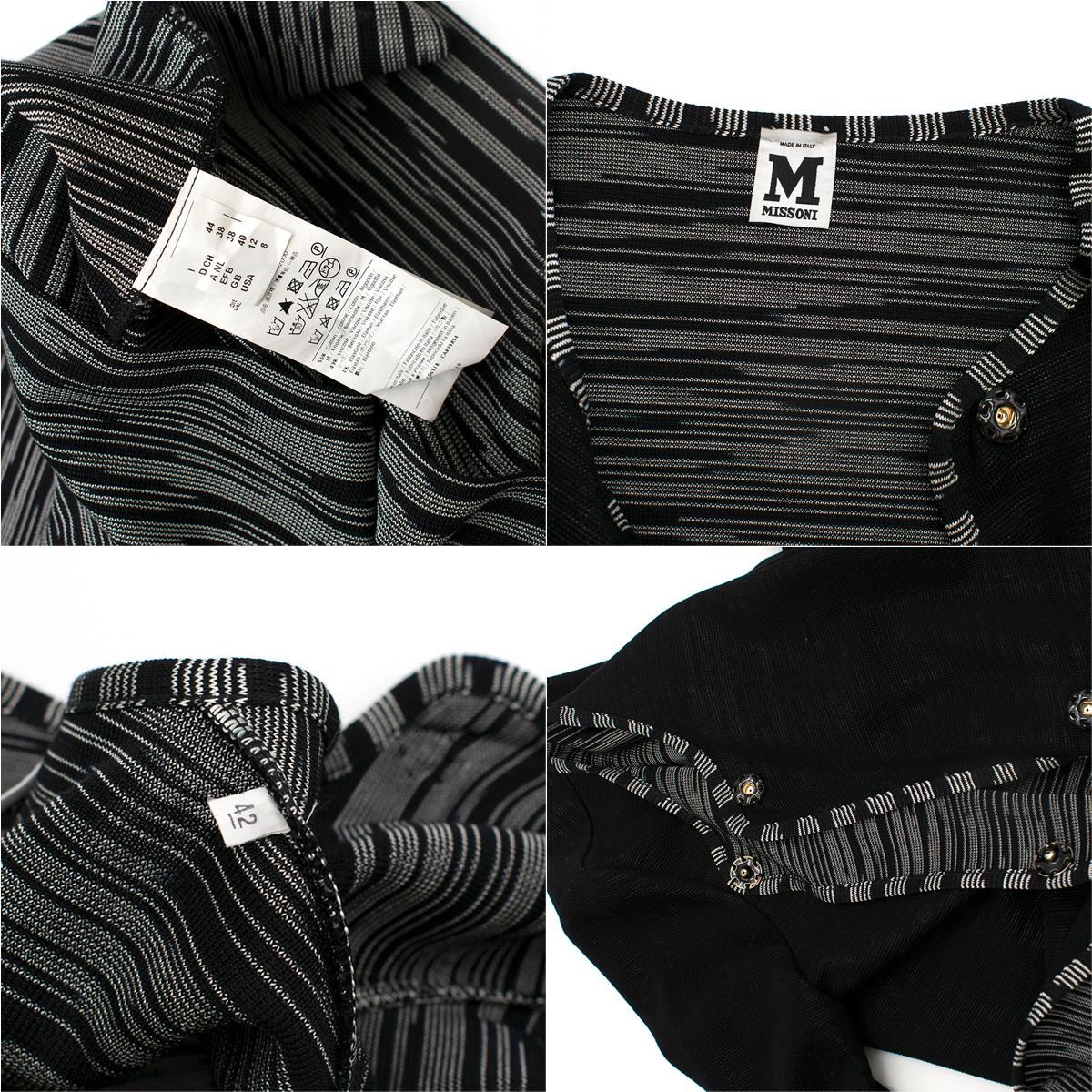 Missoni Black & Grey Knit Dress & Jacket Set - Size US 8 For Sale 4