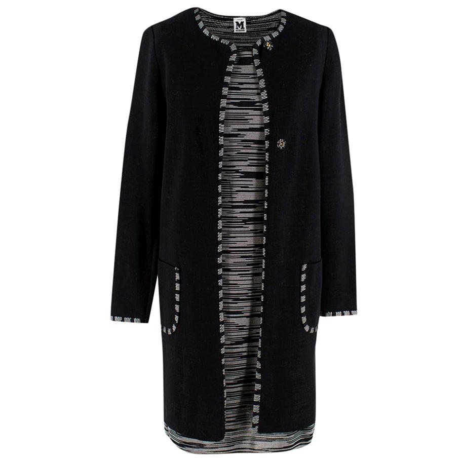 Missoni Black & Grey Knit Dress & Jacket Set - Size US 8 For Sale