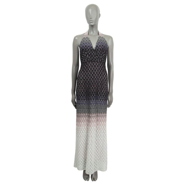 MISSONI black ivory pink viscose LUREX SLEEVELESS KNIT MAXI Dress 40 S For Sale at 1stDibs | ivory lurex knit dress, missoni halter dress, sicilia ruffle dress in multi MISSONI black ivory pink viscose LUREX SLEEVELESS KNIT MAXI Dress 40 S For Sale at 1stDibs | ivory lurex knit dress, missoni halter dress, sicilia ruffle dress in multi