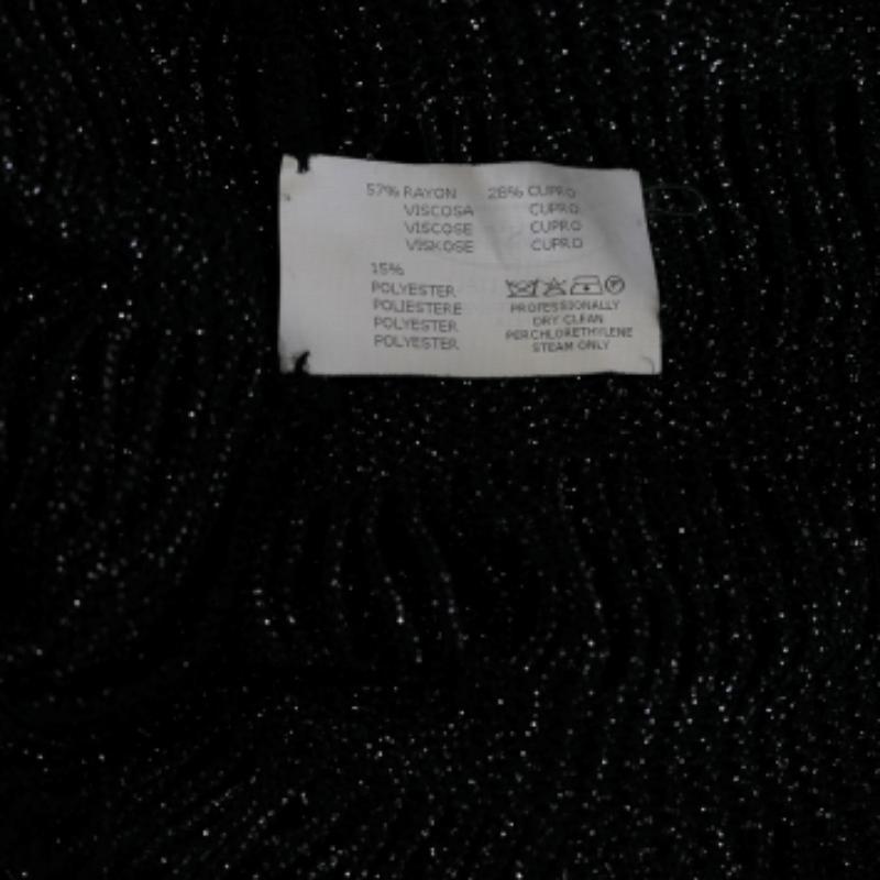 Missoni Black Lurex Crochet Knit Maxi Dress M For Sale 1