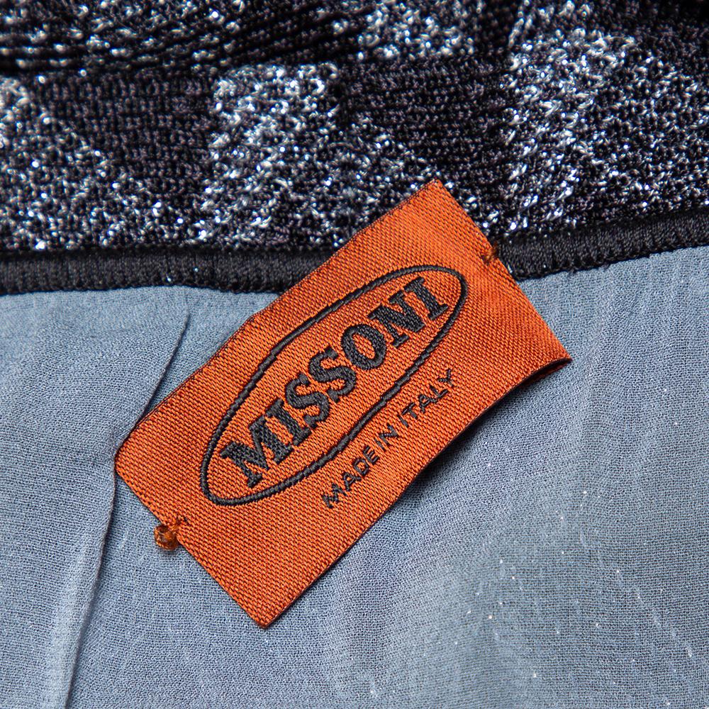 Missoni Black Lurex Knit Maxi Skirt L 1