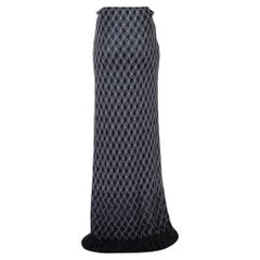 Missoni Black Lurex Knit Maxi Skirt L
