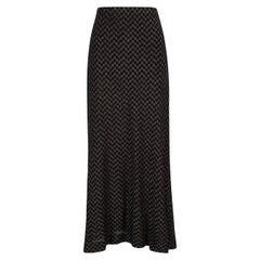 Missoni Falda Midi de Punto Negro Metalizado Talla XL