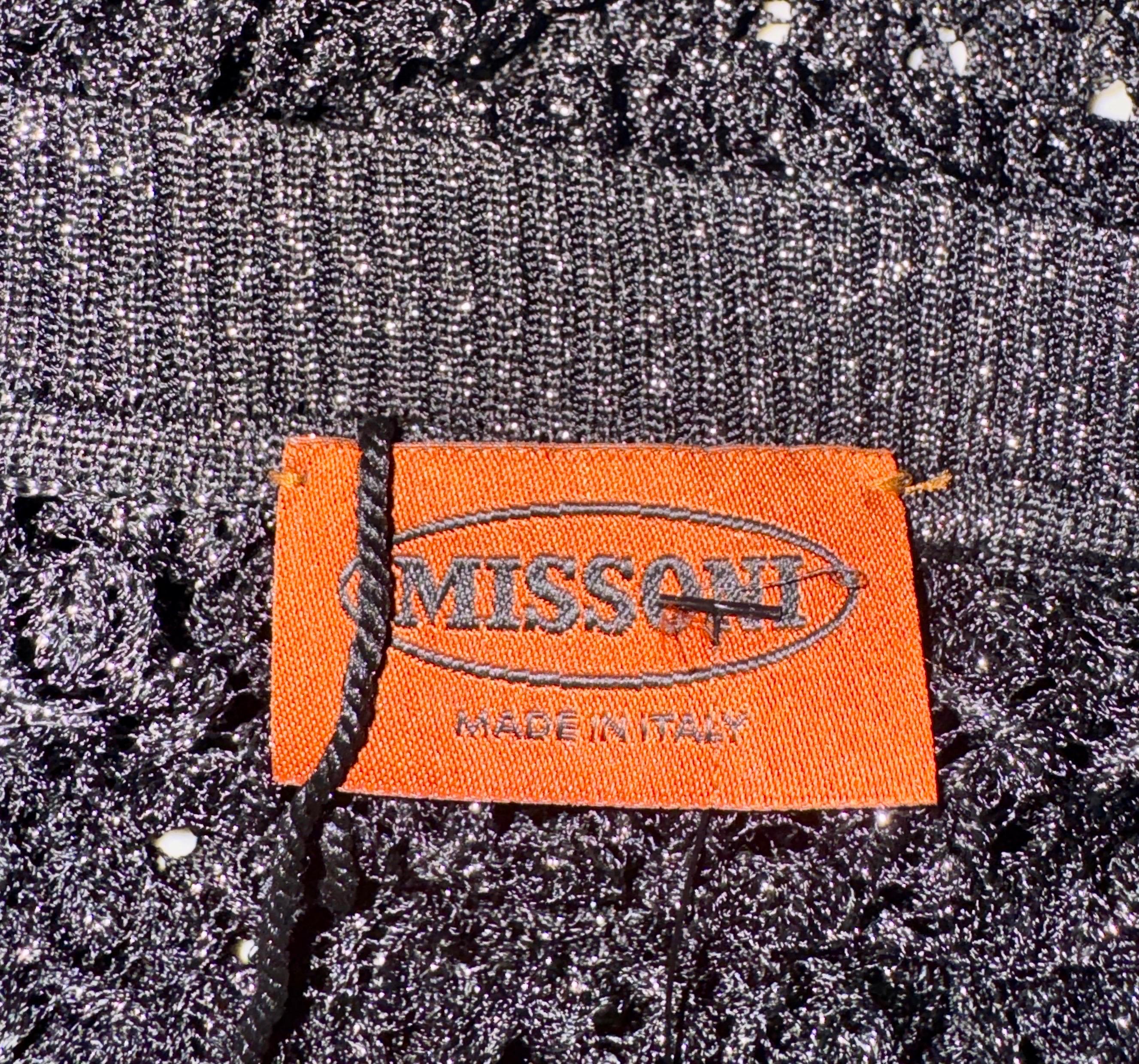 MISSONI Cárdigan de punto metalizado negro S en venta 1