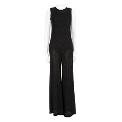 Missoni Mono Negro Metálico Pierna Ancha Talla XS
