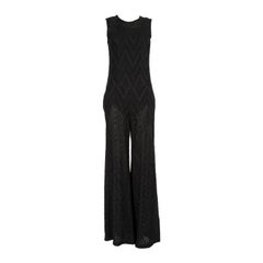 Missoni Black Metallic Wide Leg Jumpsuit Size XS