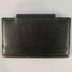 MISSONI Black Ribbed Leather Four Ring Key Holder