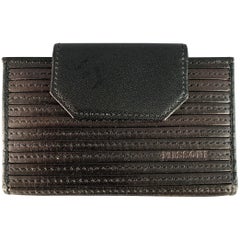 MISSONI Black Ribbed Leather Four Ring Key Holder MISSONI Black Ribbed Leather Four Ring Key Holder