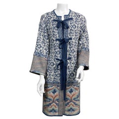 Missoni, maglione in maglia di lana blu e crema - Taglia piccola/media