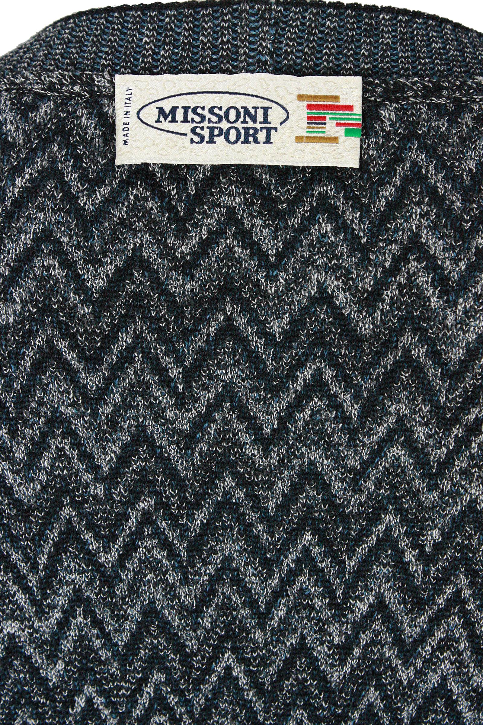 Missoni Blue Black Grey Zigzag Chevron Sweater 2