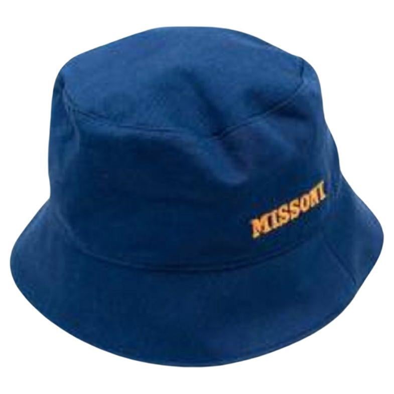 Missoni Blue Embroidered Bucket Hat For Sale