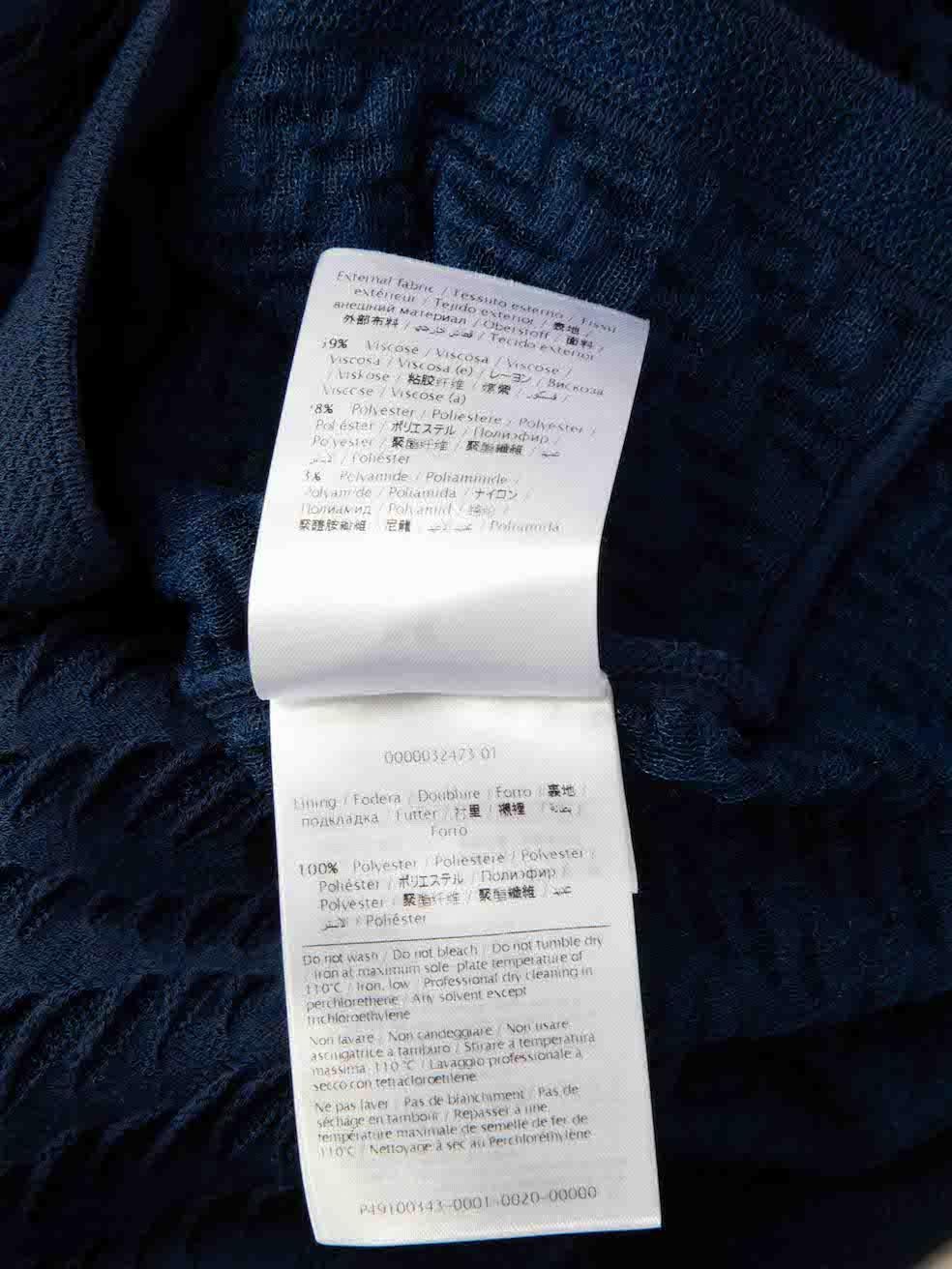 Missoni Blue Knit Long Sleeve Dress Size XS In Excellent Condition For Sale In London, GB