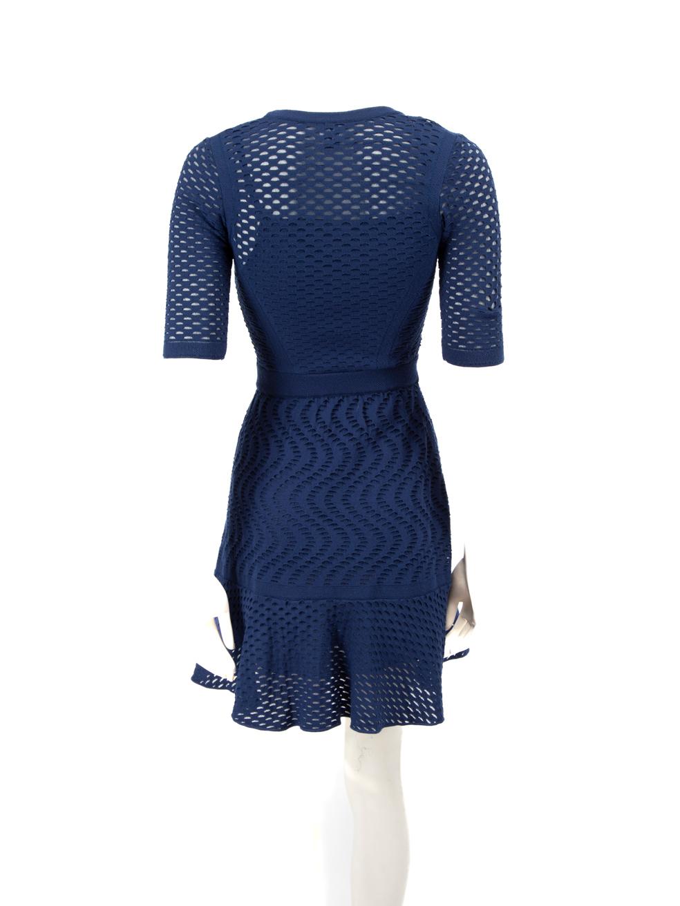 Blu Mini abito in maglia blu di Missoni taglia XS in vendita