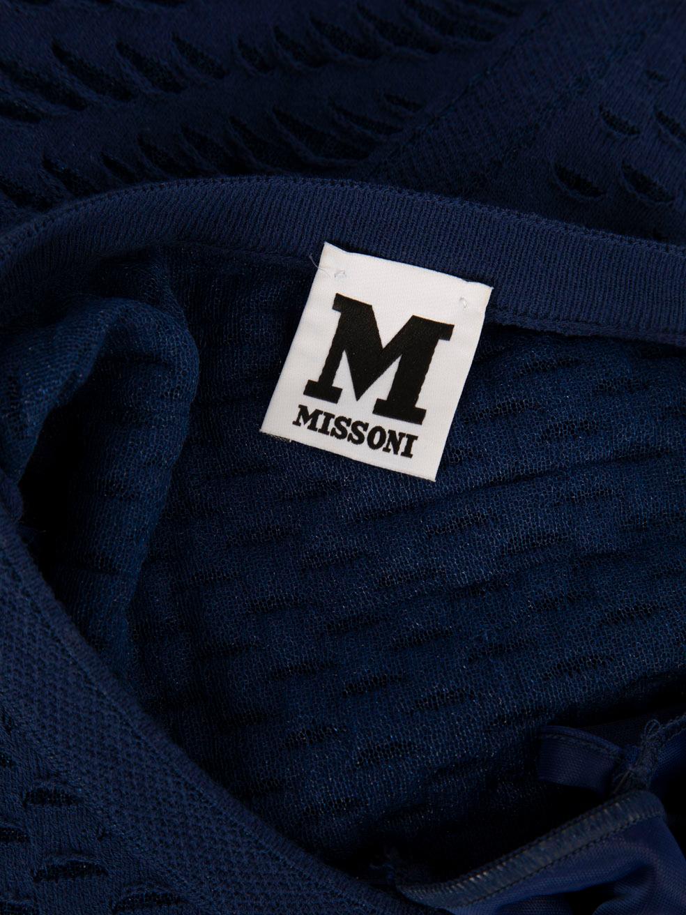 Mini abito in maglia blu di Missoni taglia XS in vendita 1
