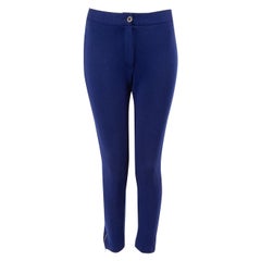 Blaue Missoni-Hose aus gestricktem Skinny-Strick Größe M