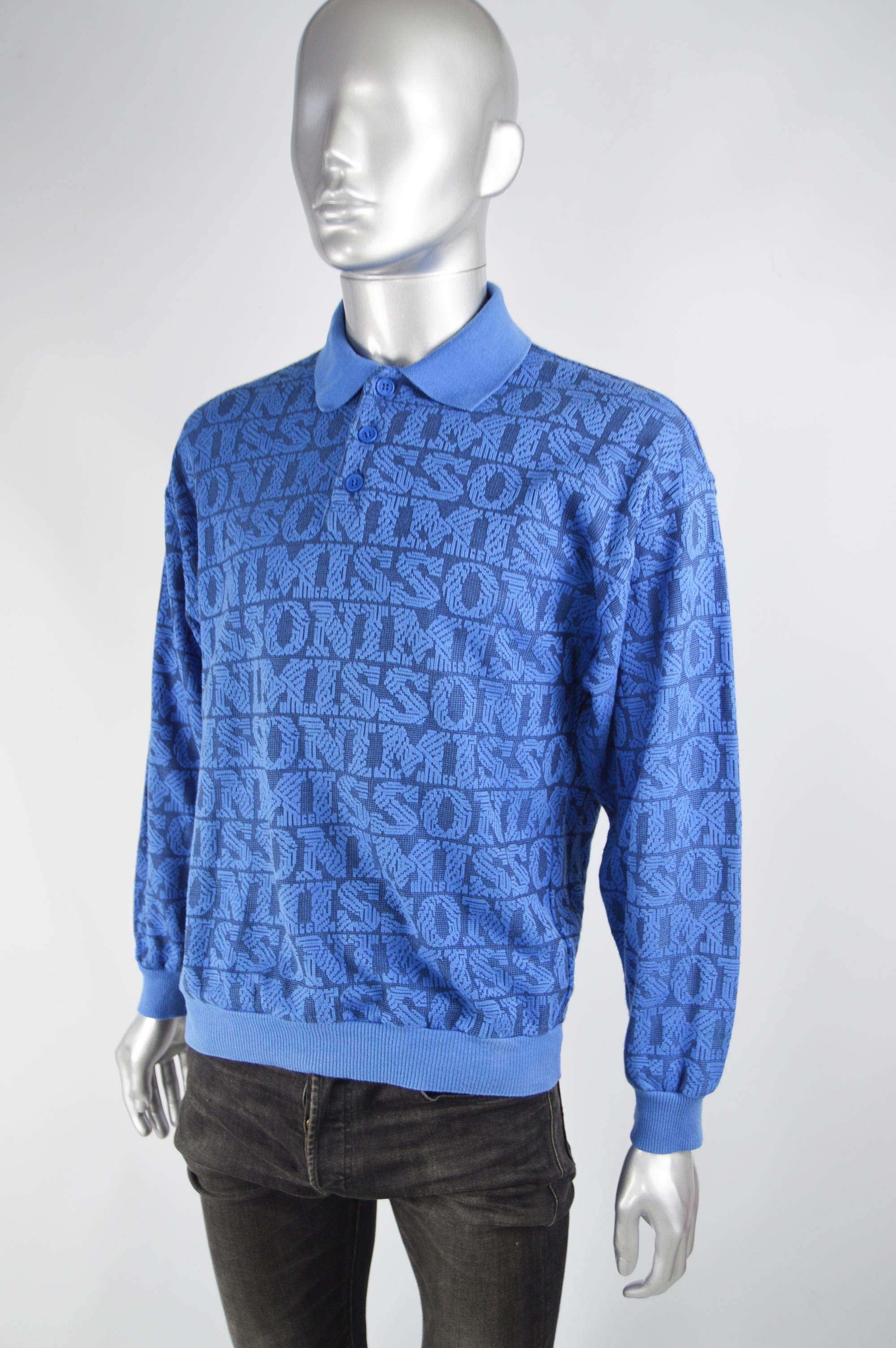 mens blue knitted sweater