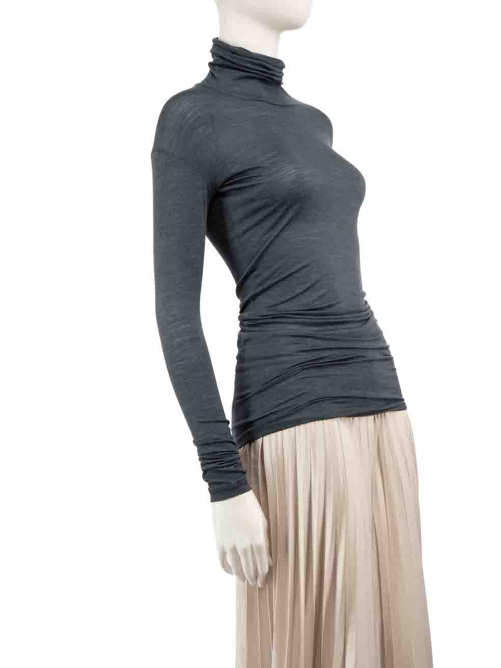 CONDITION is Good. General wear to top is evident. Moderate signs of wear to the front and back with holes on this used Missoni designer resale item.
  
  Details
  Blue
  Wool
  Top
  Long sleeves
  Turtleneck
  
  
  Made in Italy
  
 