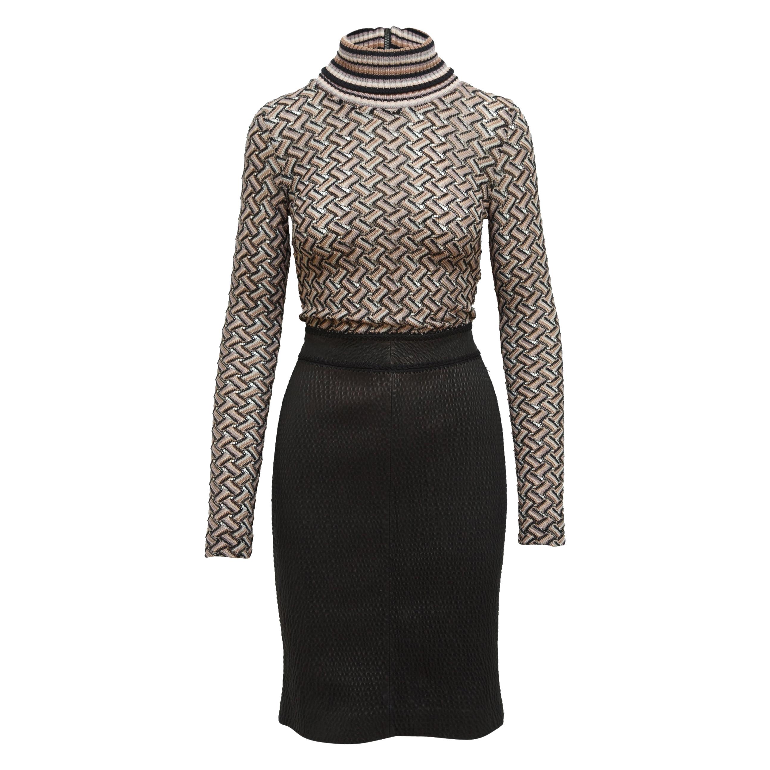 Missoni Brown and Black Knit Dress