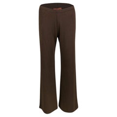 Missoni Brown Pantalon large à taille élastiquée M.