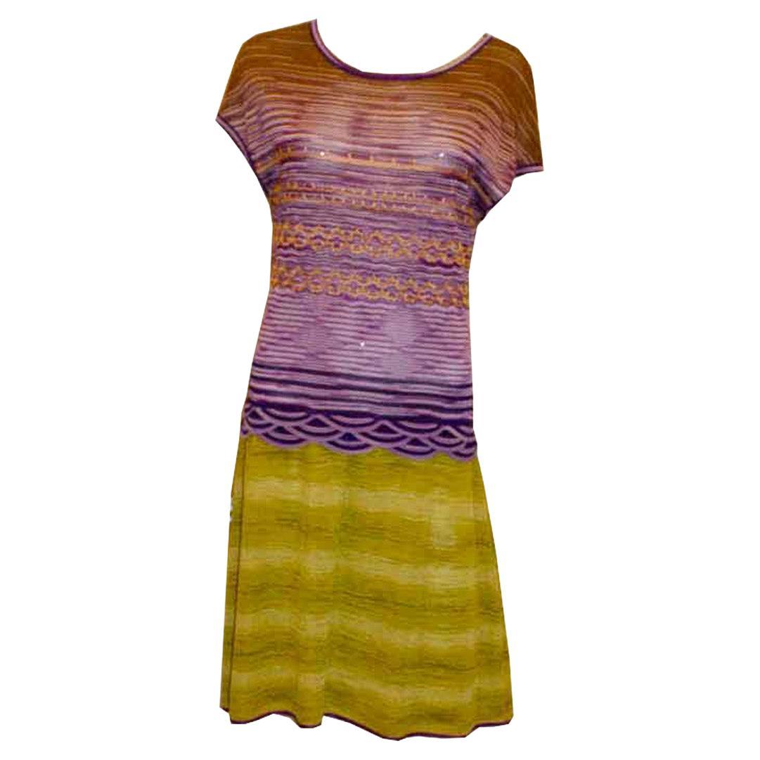 Missoni Brown Label Drop Waist Dress For Sale