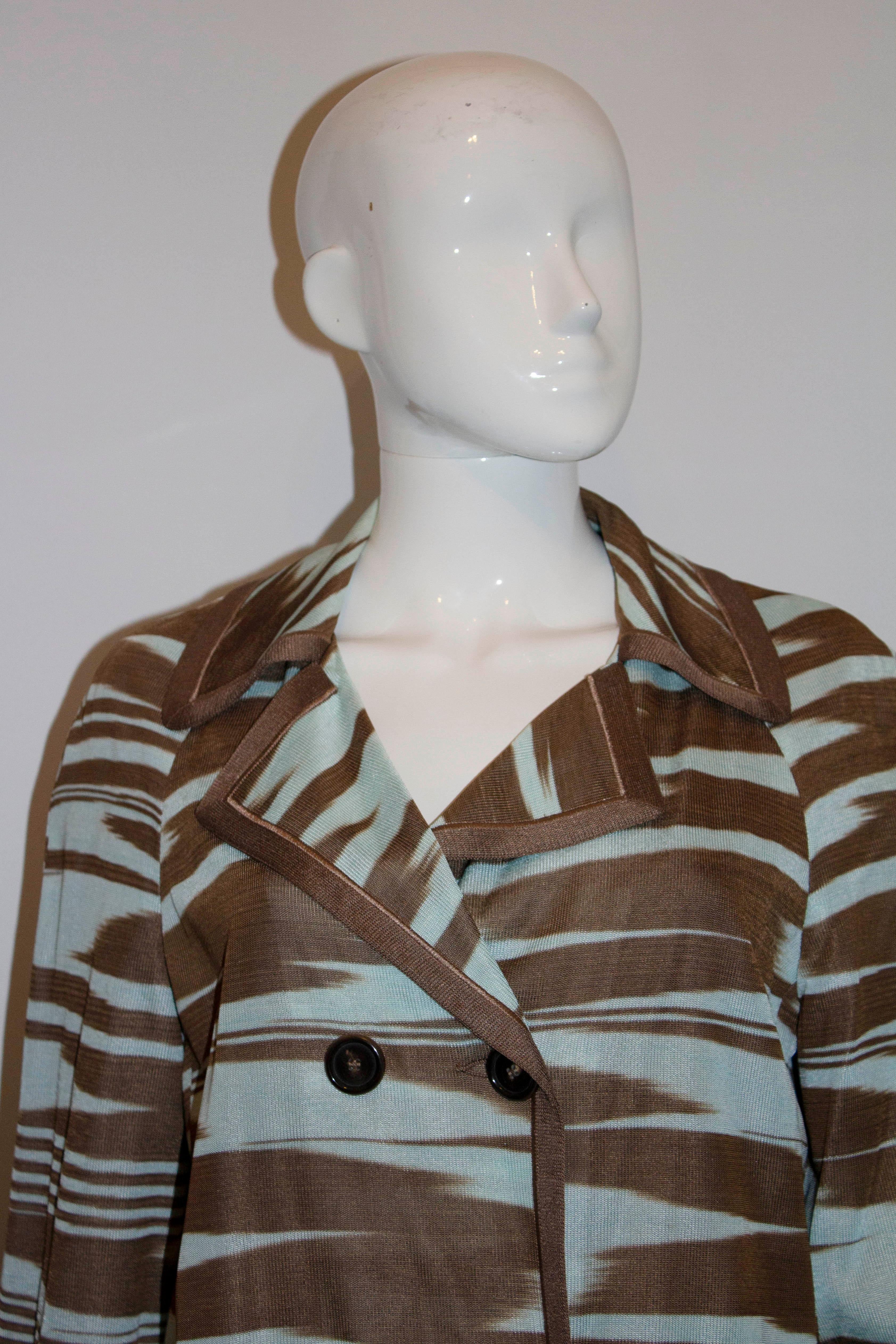 Women's Missoni Brown Label, Sky Blue and Brown Jacket For Sale