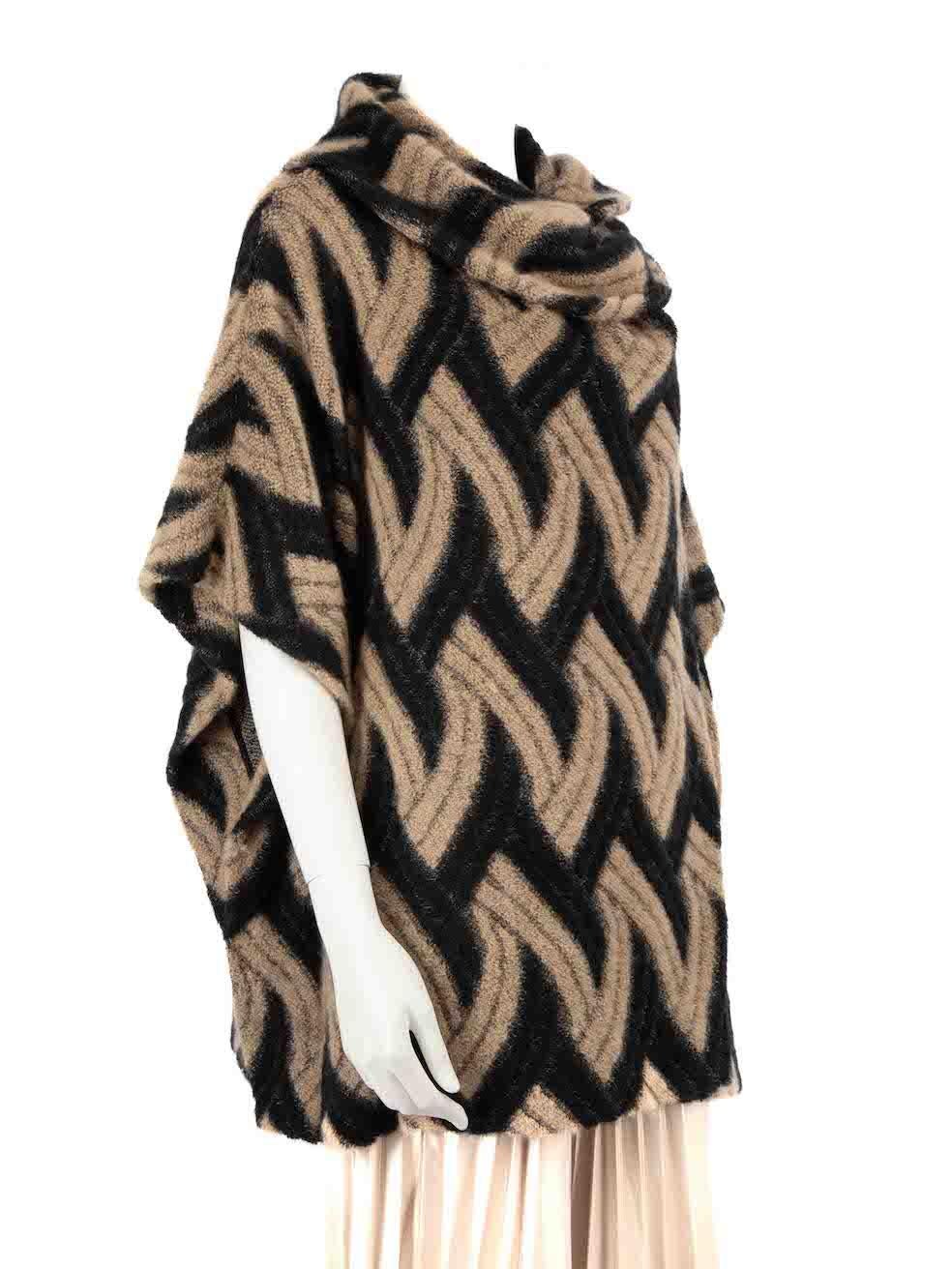 CONDITION is Very good. Minimal wear to cardigan is evident. Minimal wear to the centre-front with plucks to the knit on this used Missoni designer resale item.
 
 
 
 Details
 
 
 Brown
 
 Mohair
 
 Knit cardigan
 
 Zigzag pattern
 
 Snap button