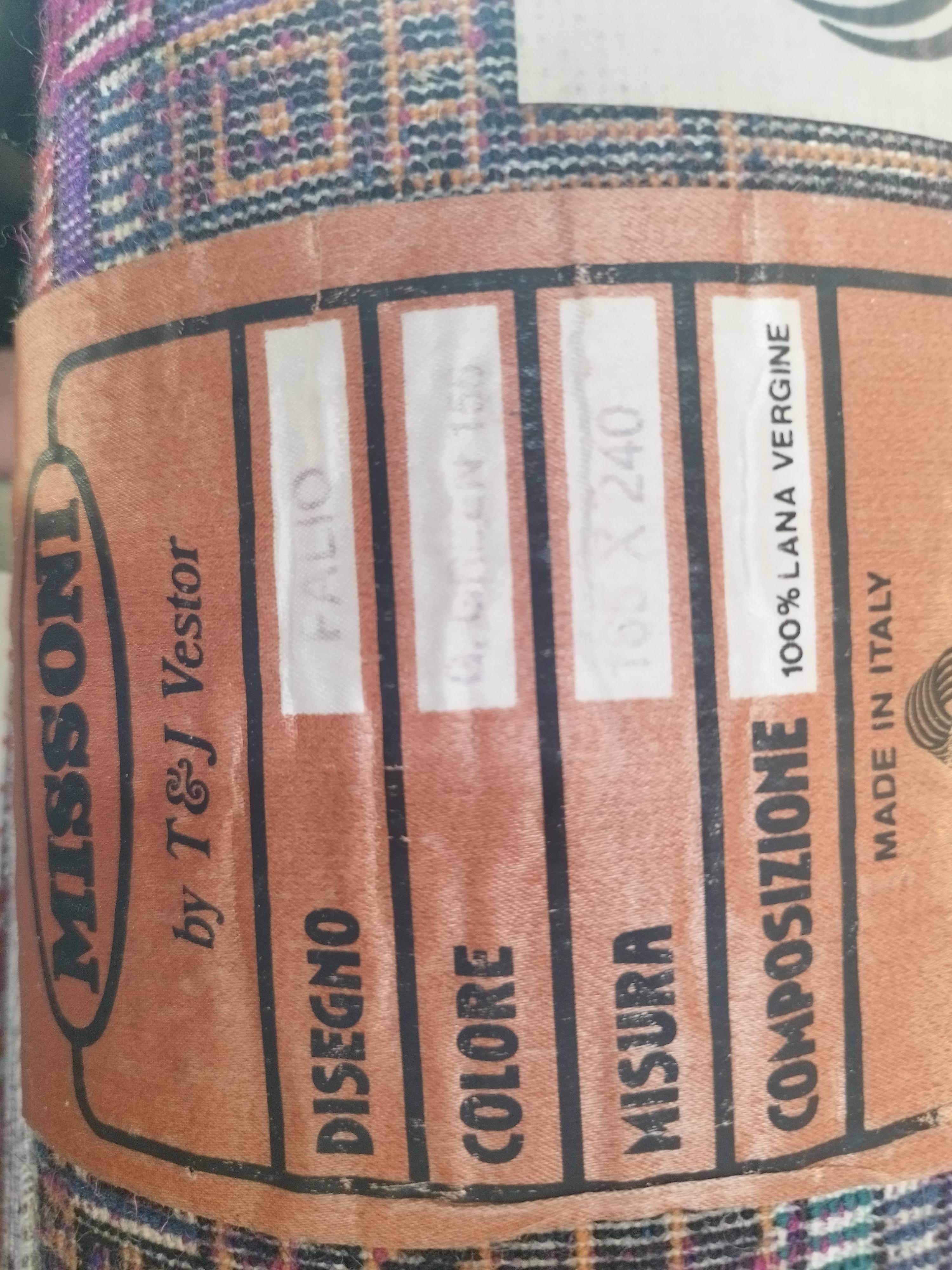 Italian Missoni carpet for T&J Vestor For Sale