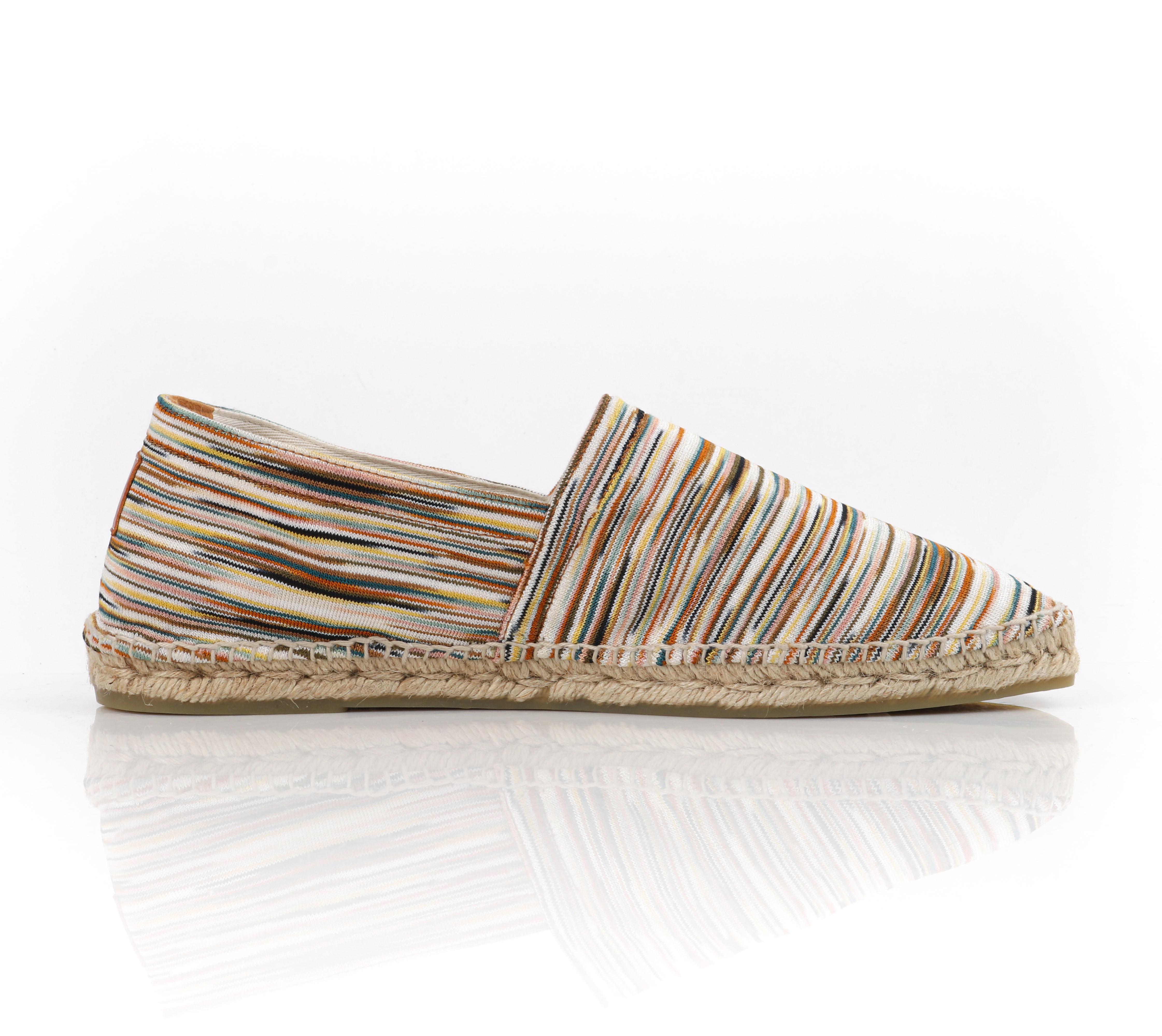 Women's MISSONI Castañer S/S 2019 Multicolor Stripe Jute Rope Kenda Espadrilles Shoes 