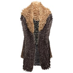 Missoni Charcoal & Tan Knit Longline Vest