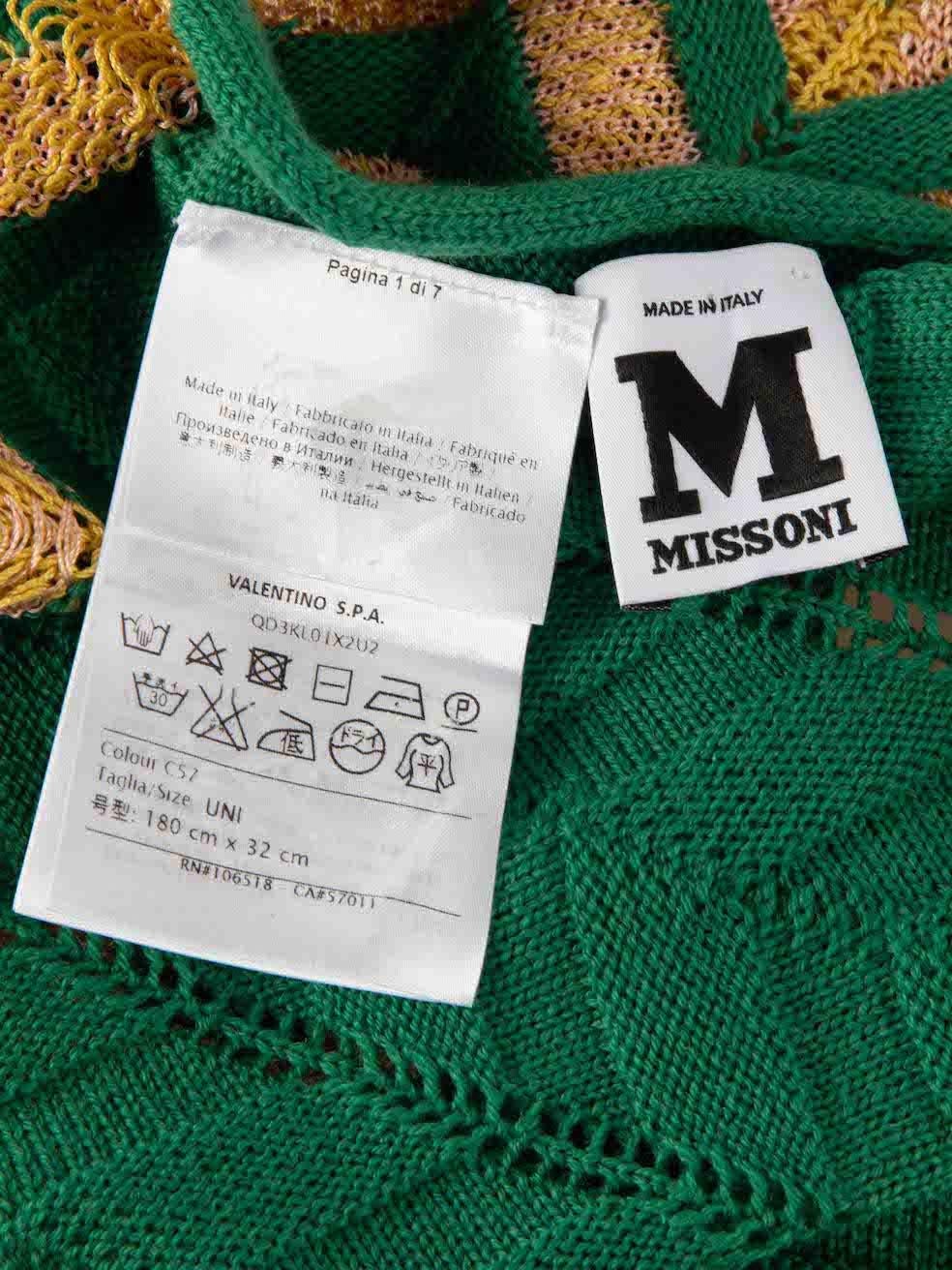 Missoni Chevron Knit Wool Scarf For Sale 1