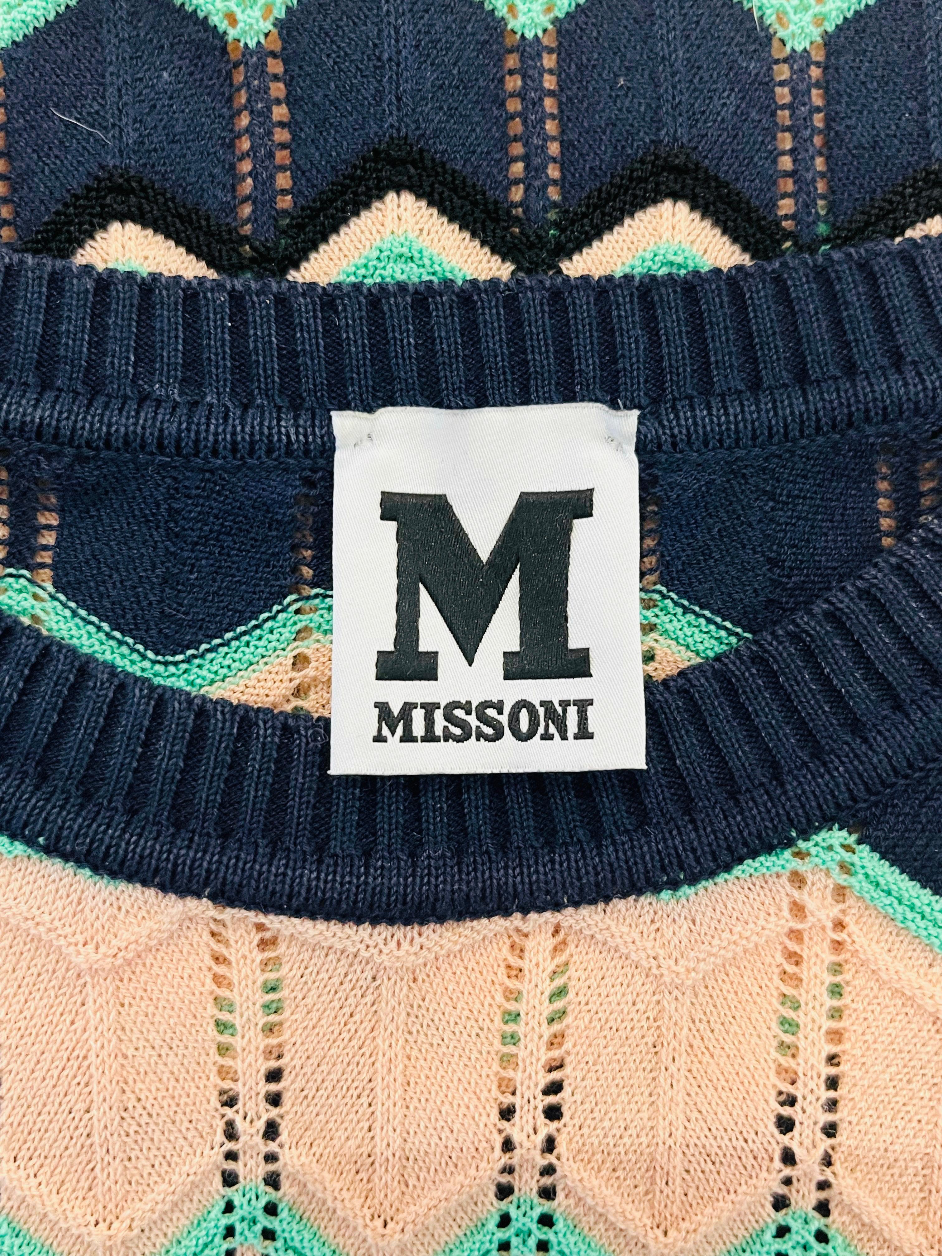 Missoni Chevron Pattern Cotton Knit Vest For Sale 1