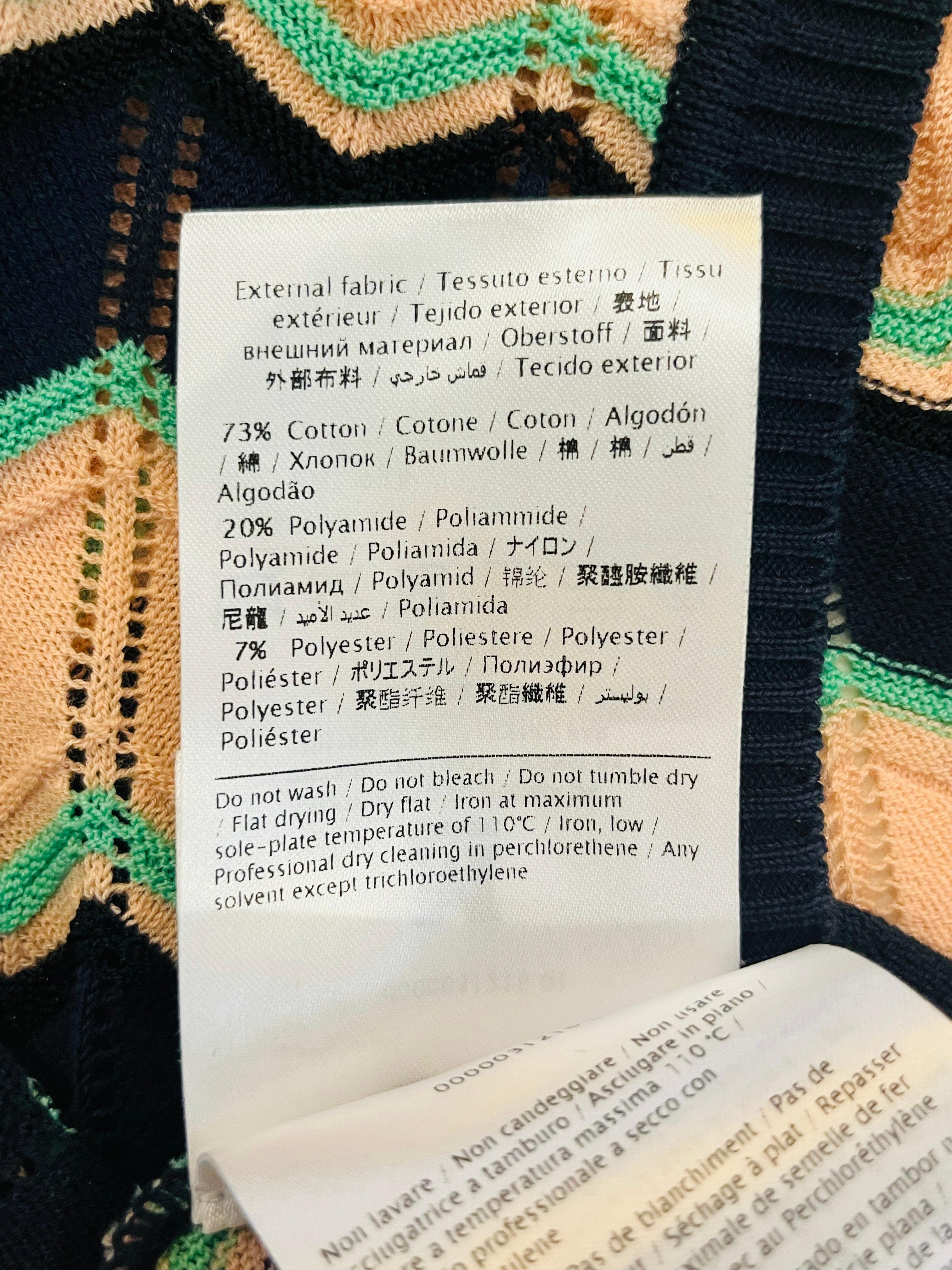 Missoni Chevron Pattern Cotton Knit Vest For Sale 2