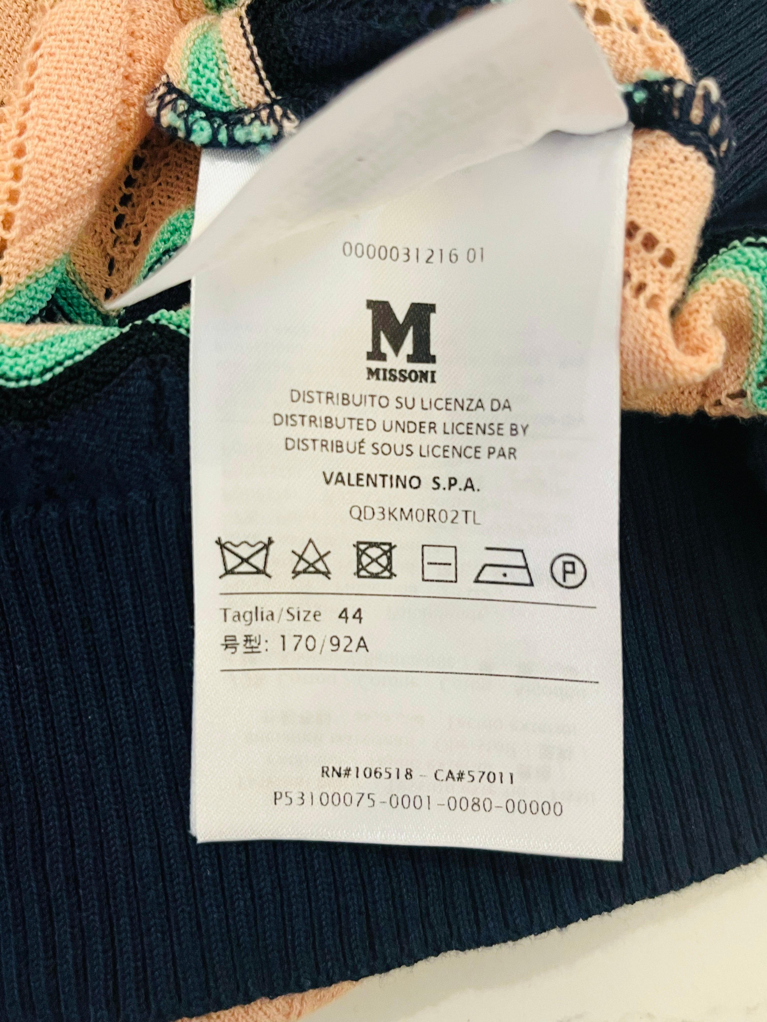 Missoni Chevron Pattern Cotton Knit Vest For Sale 3