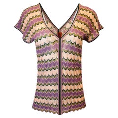 Missoni - Top en coton tricoté à motif de chevrons