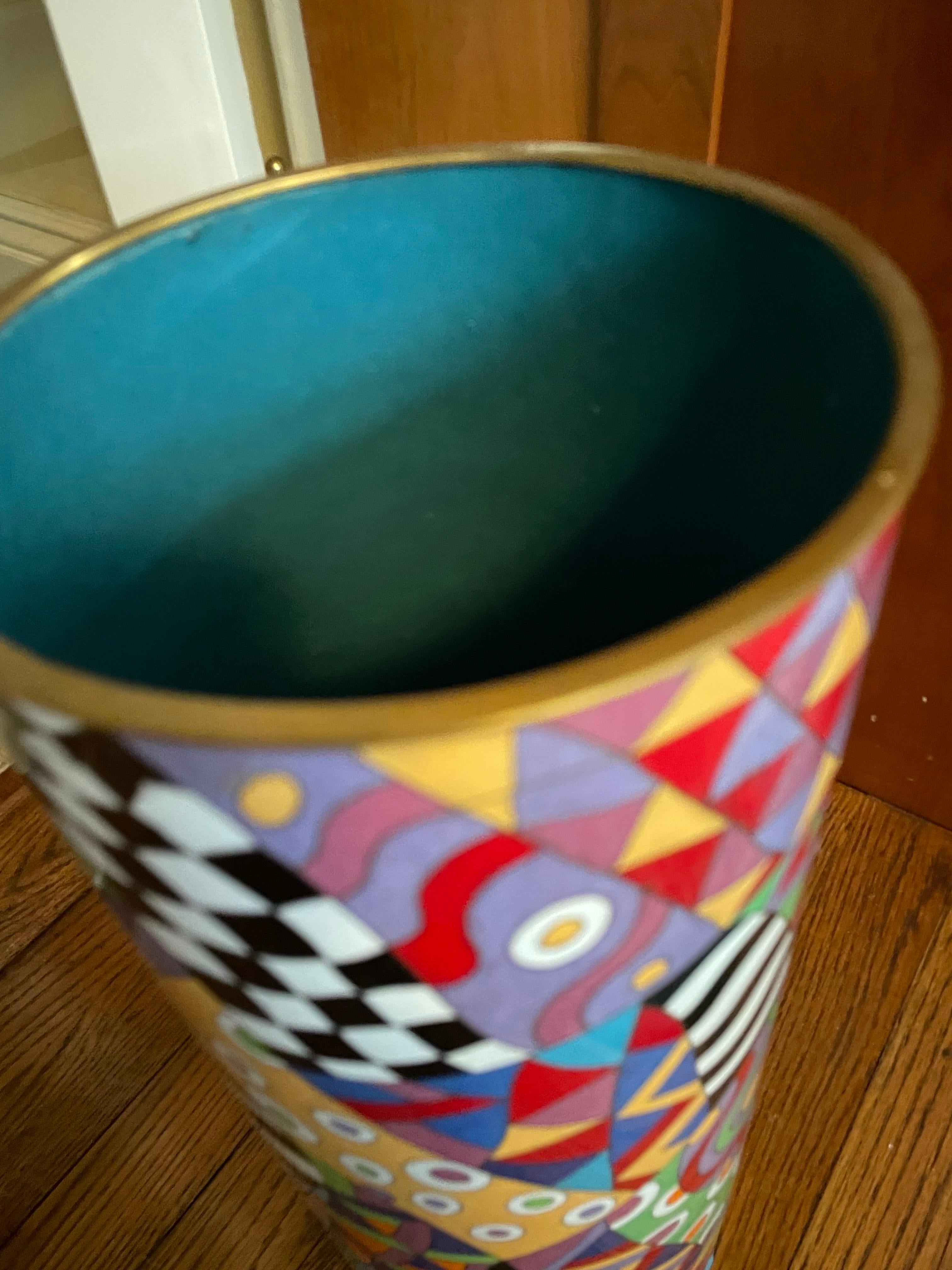 Italiano Vaso Missoni Cloissone Colori Rari in vendita