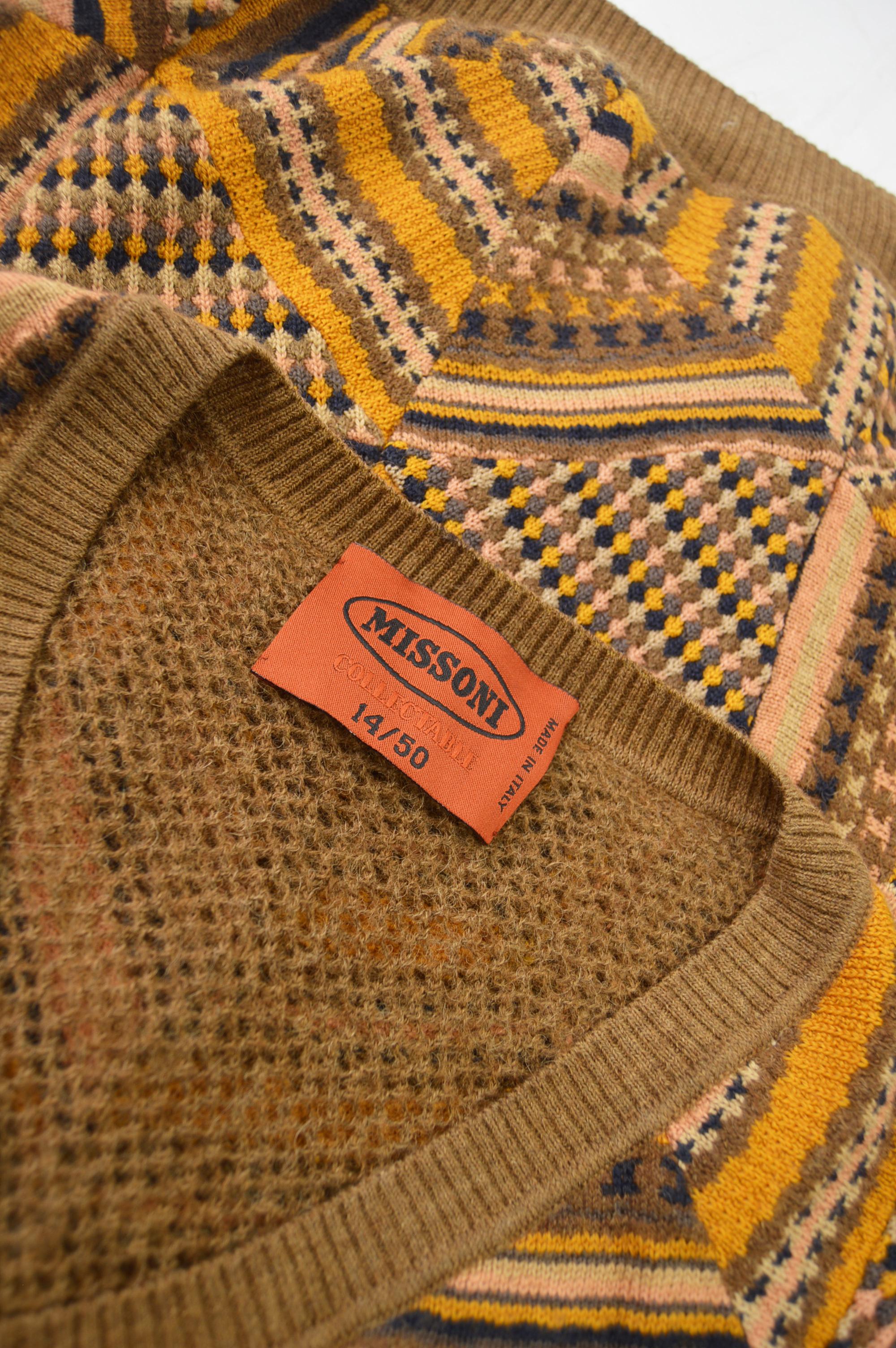 Women's or Men's Missoni Collectable Mens Patchwork Knit Sweater Vest