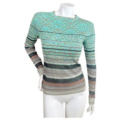 Missoni Collection Multicolor Metallic Striped Wool Blend Knit Sweater IT 40