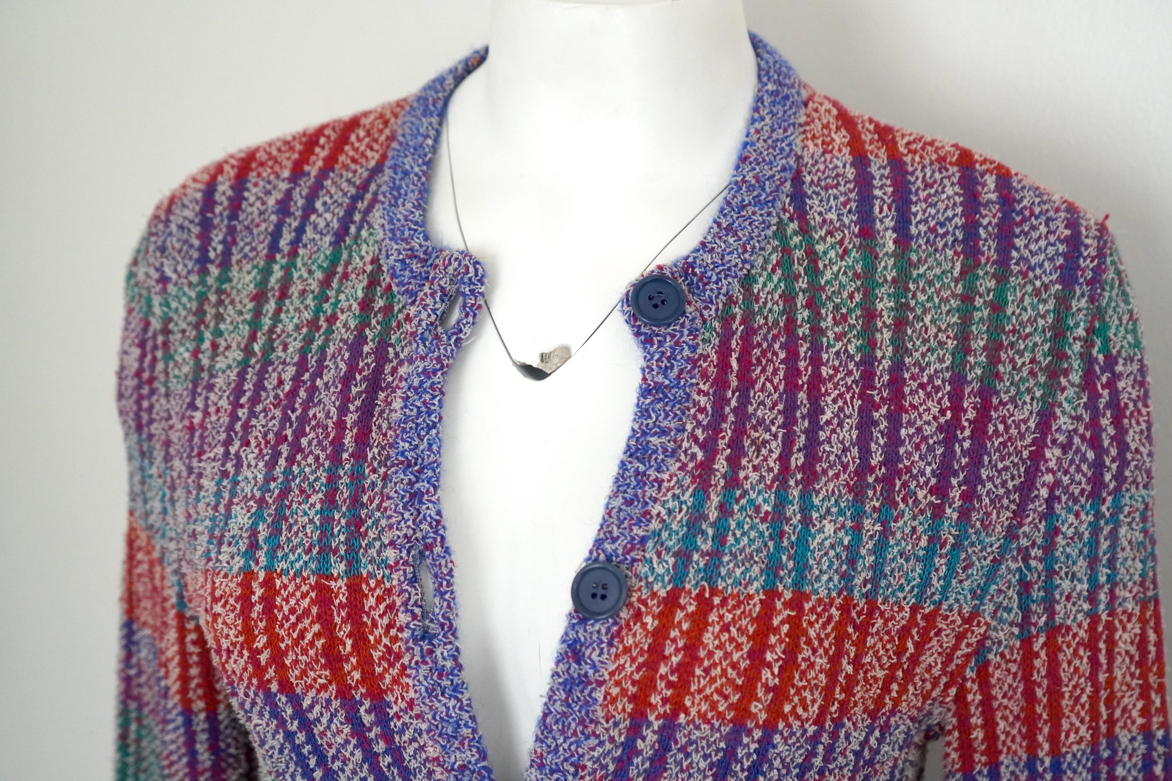 Women's Missoni Colorful Striped Cardigan Sweater  For Sale
