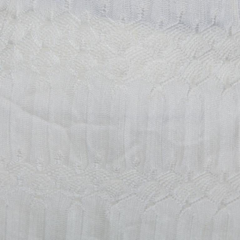 Gray Missoni Cream Lace Mini Skirt M For Sale