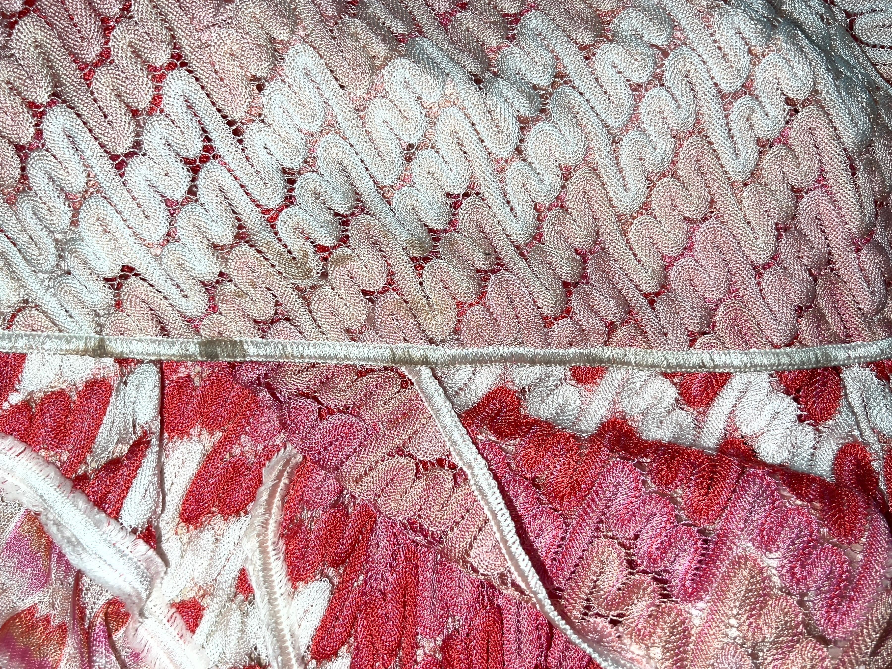 Missoni Crochet Knit Maxi Dress Pink Shades with Peek-a-boo Detail 42 4