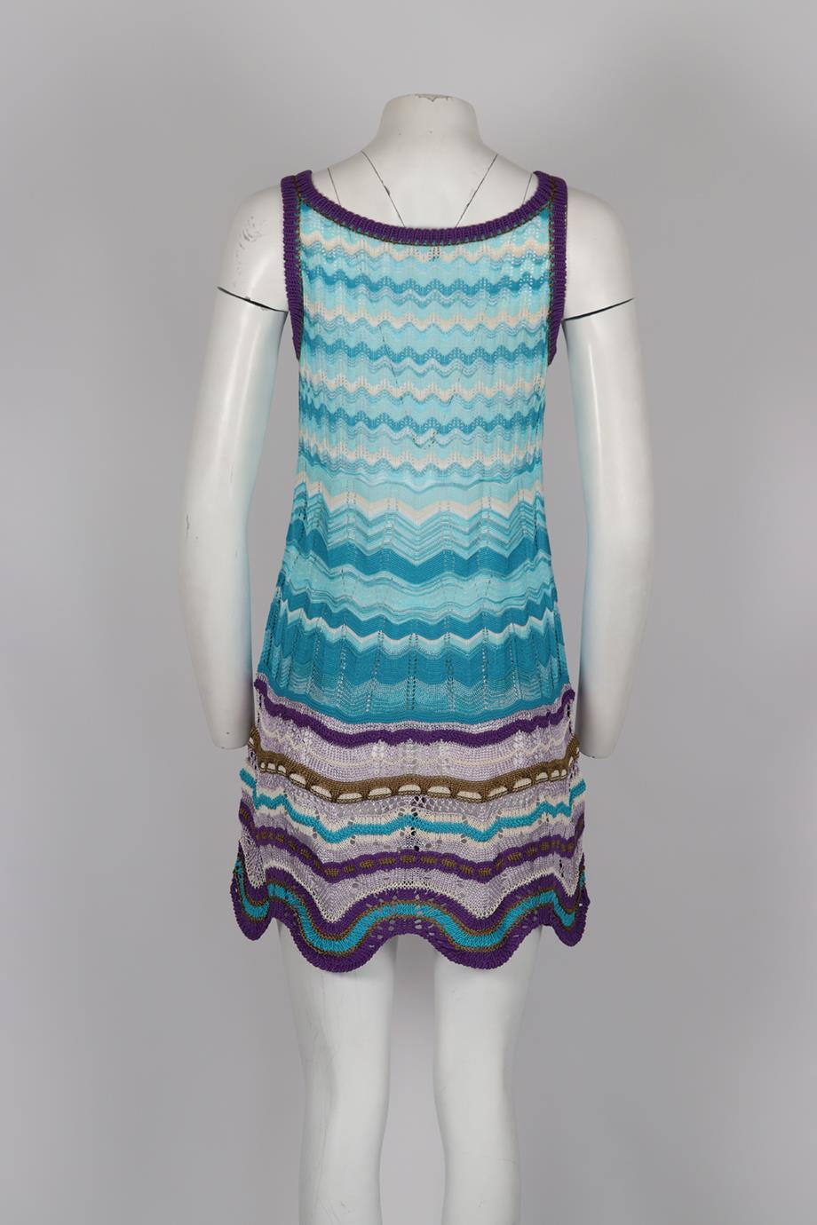 Women's Missoni Crochet Knit Mini Dress It 40 Uk 8