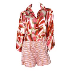 MISSONI Maglia all'uncinetto e pantaloncini di seta Jumpsuit Playsuit Romper Overall 42