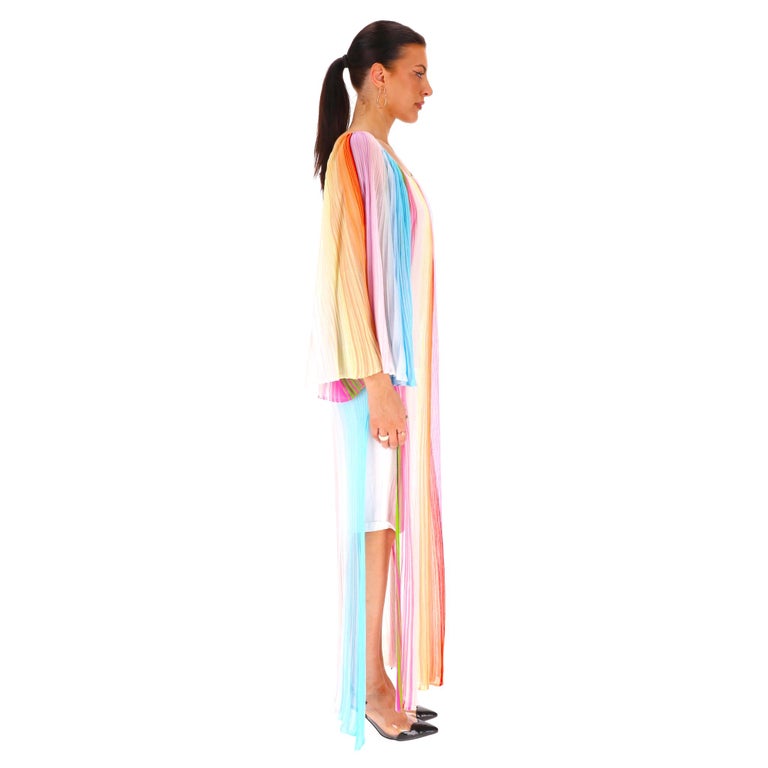 missoni beach dress sale Missoni Summer Knit Colorful Herringbone Print Open Beck Maxi Dress   roschic